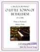 O Little Town of Bethlehem piano sheet music cover